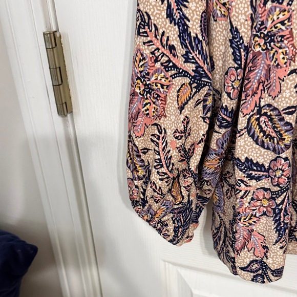 Anthropologie Floral Blouse - Pink, Blue, Cream - Picture 3 of 5